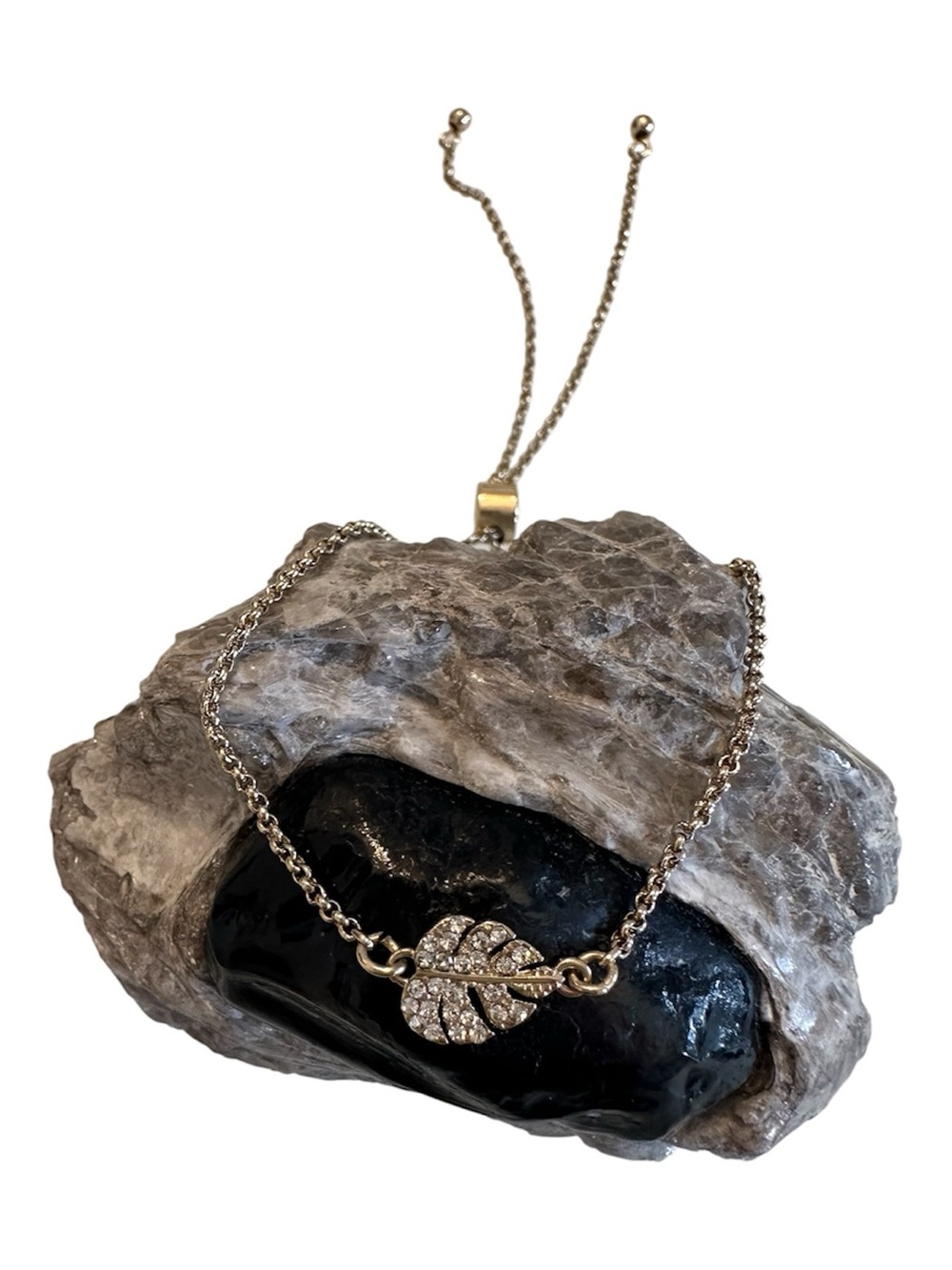 Banana Republic | Cubic Zirconia / Pave Gold Slide Bracelet
